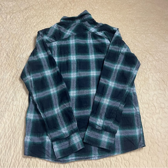Amplify Green /Black/Grey Boys Button Down Sweater Size L (14/16) - Picture 2 of 8
